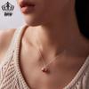 Everle Original Christmas Apple Necklace: S925 Sterling Silver Openable Peace Apple Choker for Women.