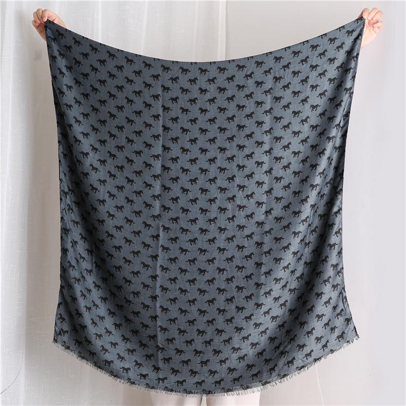 

Женский цветочный шарф из хлопка и льна: Универсальная одежда в корейском стиле на весну, осень и зиму 180*90 cm