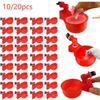 10/20Pcs Chicken Duck Drinking Cup Automatic Drinker Chicken Feeder Plastic Poultry Farm Water Drinking Cups Easy Installation