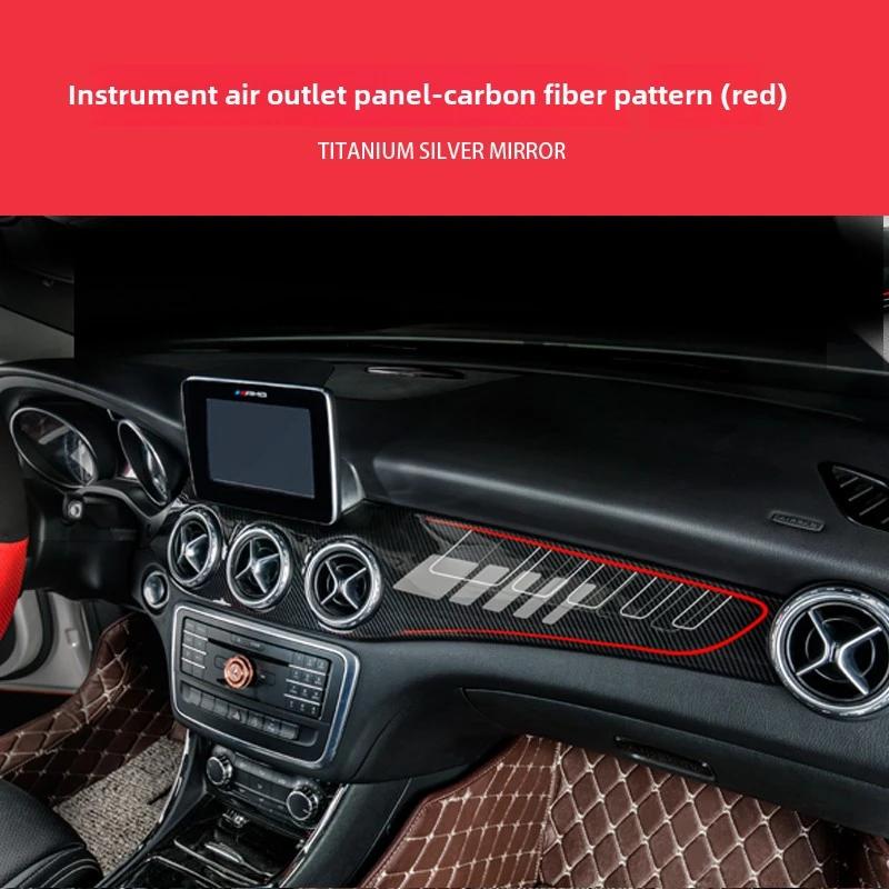 Pannello Trim Portabicchieri Centrali per Console Centrale Auto per Mercedes GLA CLA Classe A W176 2013-2018 LHD ABS Fibra di Carbonio