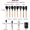 1pcs Black Silicone Balloon Whisk,Heat Resistant Non Scratch Coated Kitchen Whisk with Wooden Handle for Blending Whisking Beating Stirring Cooking