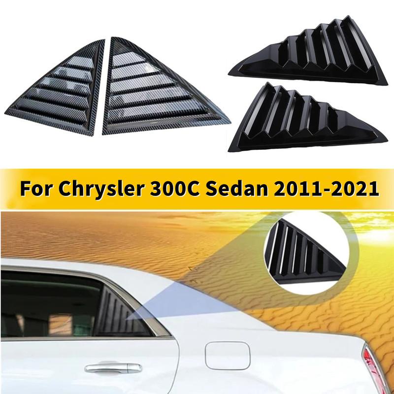 

For Chrysler 300C Sedan 2011- ABS Plastic Window Quarter Louver Scoop Cover Side Vent Shutter Trim Car Adhesive Accessories матовий чорний колір
