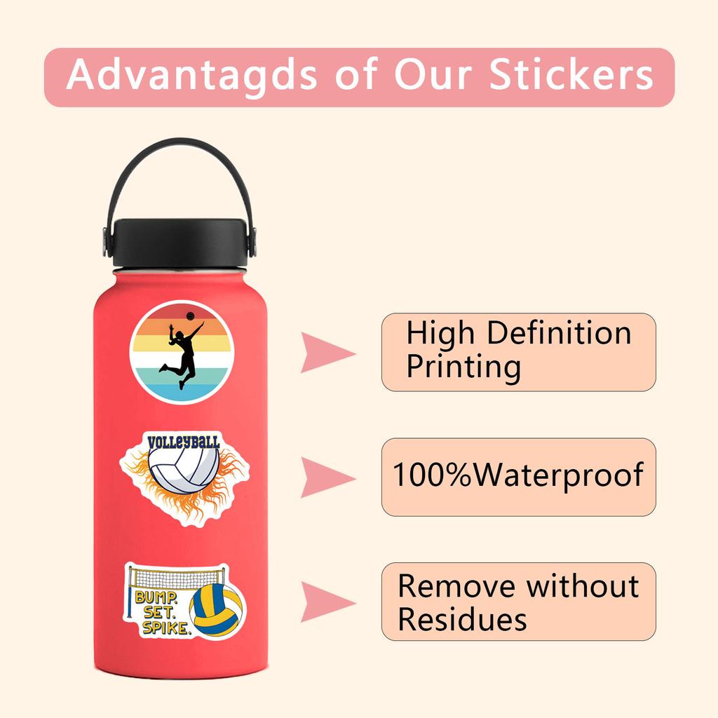 110 New Volleyball Graffiti Stickers Decorate Suitcase Mobile Phone Waterproof Personalized Stickers