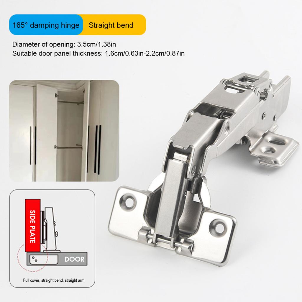 165/180° Buffer Hinge Silent Hydraulic Hinge For Cabinets Wardrobes Furniture Cabinet Door Movable Hinge Hardware Accessory