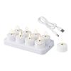 Bougie LED Rechargeable - 486715 - Plastique - Intérieur - Effet Flamme 3D - Couleur Blanche