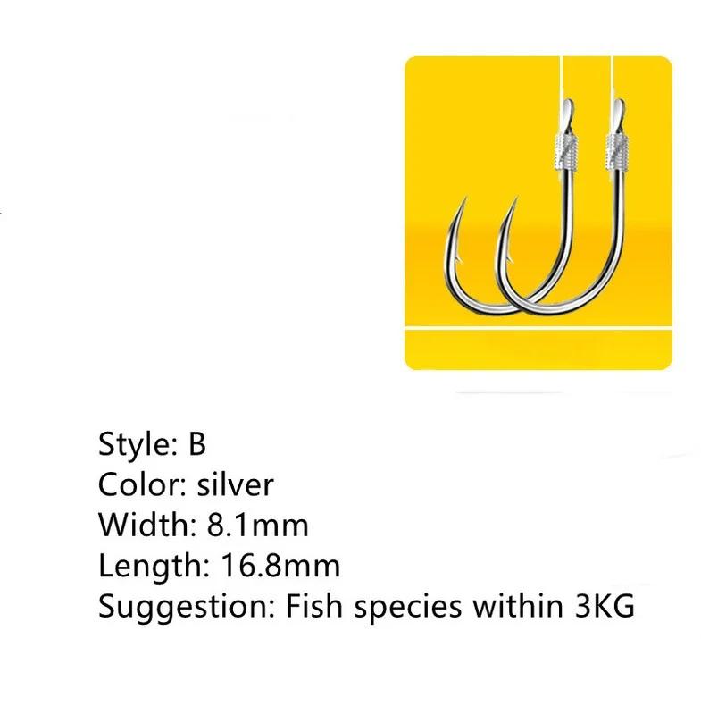 20Hook /10 Pair of New Fine Packaging Fishing Tackle Fishing Line Double Hook Manual Double Hook Fishing Tools Hook Bait