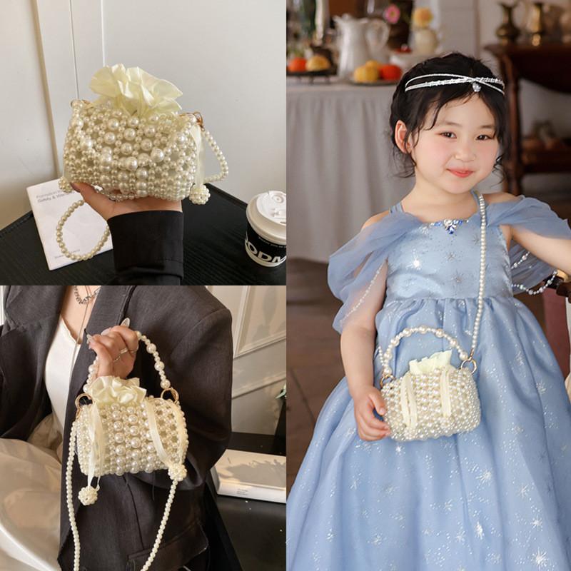 Handmade Water Pearl Bucket Bag Trendy Girls Photo Taking Handheld Coin Purse
