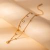 Light Luxury High-End Stainless Steel Diamond-Encrusted Bracelet, Moon Sun Love Geometry Does Not Fade Jewelry Women