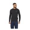 Mens Knitted Ribbed Collar Long-Sleeved Polo Shirt