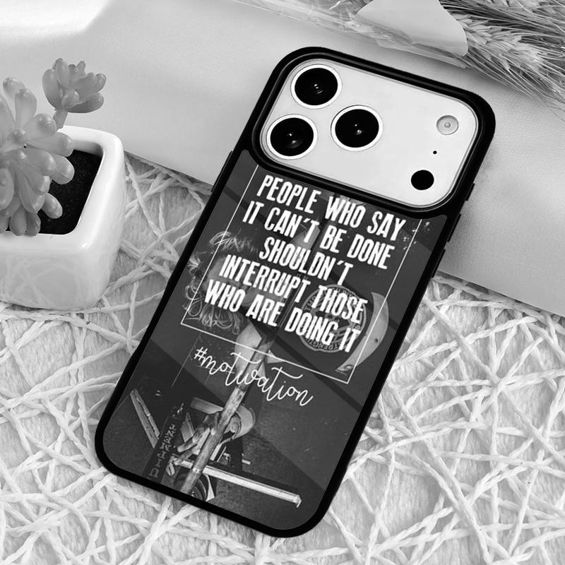 Motivational Gym Inspirational Quotes Shockproof Phone Case for iPhone 17 Air 16e 15 11 12 14 13 Pro Max Cover Coque