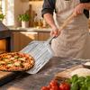 Aluminum Pizza Peel with Wooden Handle Perforated paddleResistant for Home