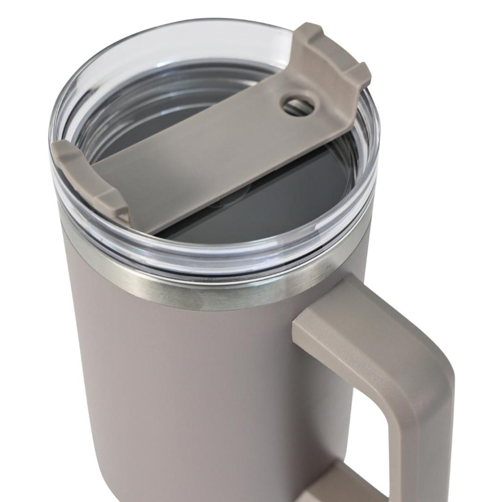 STEEL THERMAL MUG THERMOS 1100ml WITH HANDLE AND STRAW KLAUSBERG KB-7943