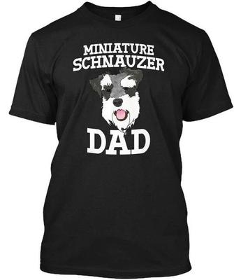 Miniatur Schnauzer Papa TT-Shirt Hergestellt in den USA Größe S bis 5XL