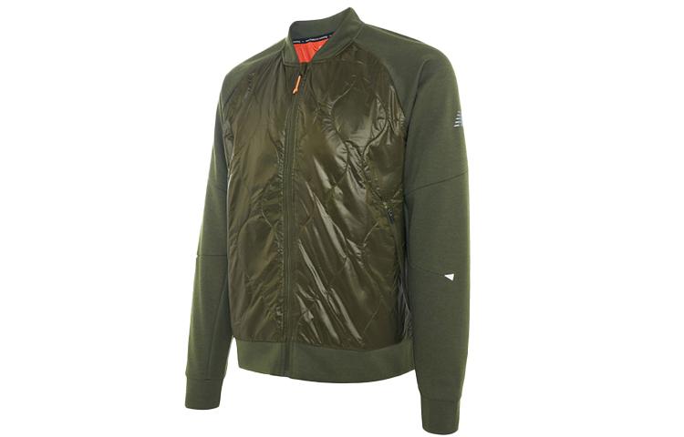 New Balance Puffer Jackets Men s Army Green Stand Collar Moderate MJ03266-OLG XL
