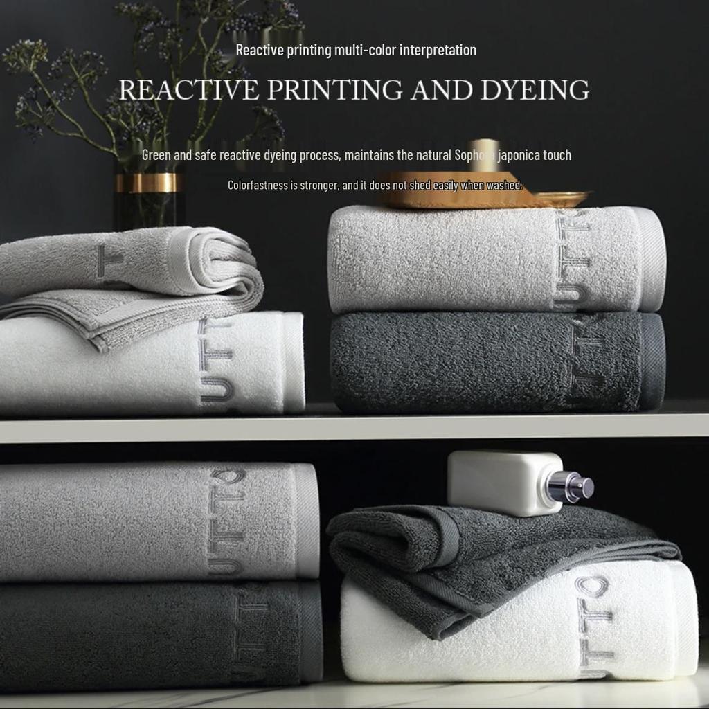 All-Cotton Class A Absorbent Bath Towel Gift Set - Thickened, Soft, Non-Shedding for Hotels.