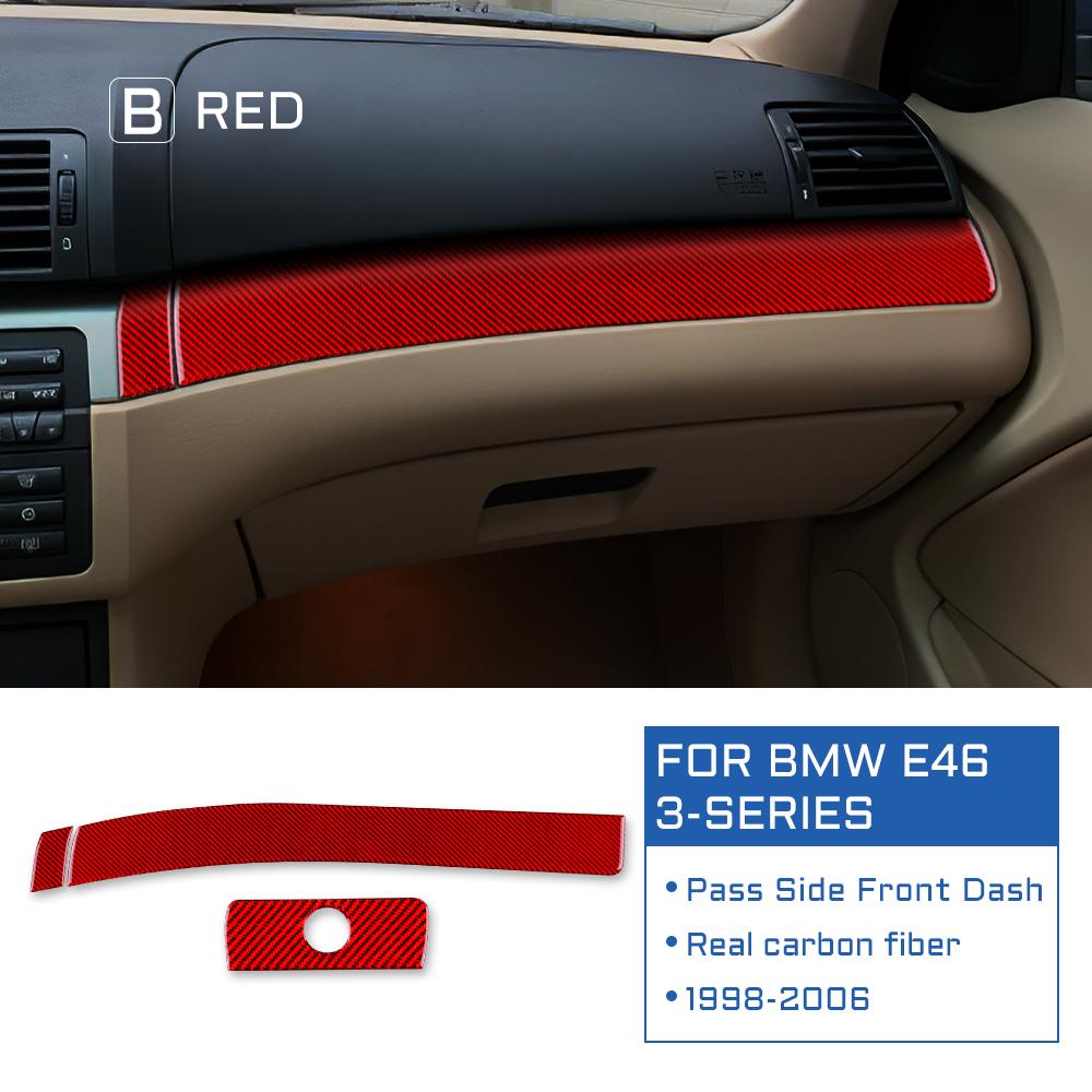 Carbon Fiber Interior Sticker Trim Cover for BMW 3 Series E46 1998-2006 Dashboard