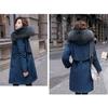 Winter Jacket Women Parka Clothes Long Coat Wool Liner Hooded Jacket Fur Collar Thick Warm Snow Wear Padded Parka