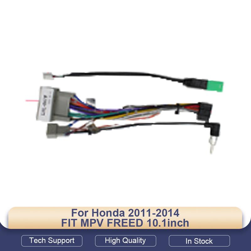 2 Din Car Dvd Fascia Multimedia for Honda 2011-2014 FIT MPV FREED 10.1inch MP3 MP5 Video Audiostereo Panel Frame Cables Harness