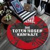 Benutzerdefinierter Name,Runder Teppich im Die Toten Hosen Muster,Teppich für Wohnzimmer Schlafzimmer Spielzimmer,Rutschfeste Bodenmatte,Urlaubsgeschenke und Geburtstagsgeschenke.