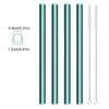 High Borosilicate Glass Straws Straight Reusable Drinking Straw Boba Bubble Tea Milk Smoothies Fruit Cocktails Bar Accessories