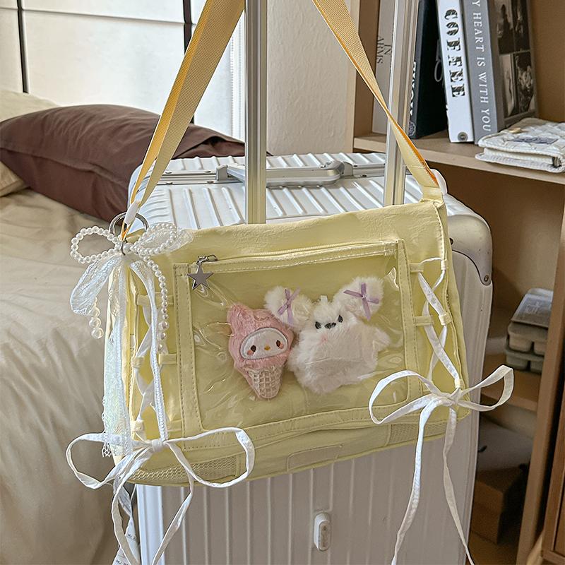 Japanese Hot-selling Ita Bag Transparent Lightweight Crossbody Bags New Sweet Cute Tote Bag Fashionable Personalized Square Bags
