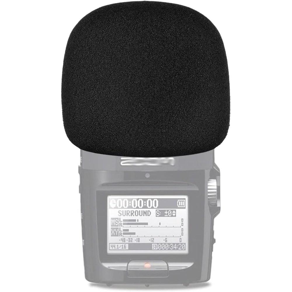 V-MOTA Microphone Wind Screen Foam Cover 2 pcs for Zoom H2N Portable Handheld Sound Quality Wind Noise Reduction Black