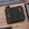 Large Capacity Men's Short Wallet Multi-position Card Holder Durable PU Leather Coin Purse  Male