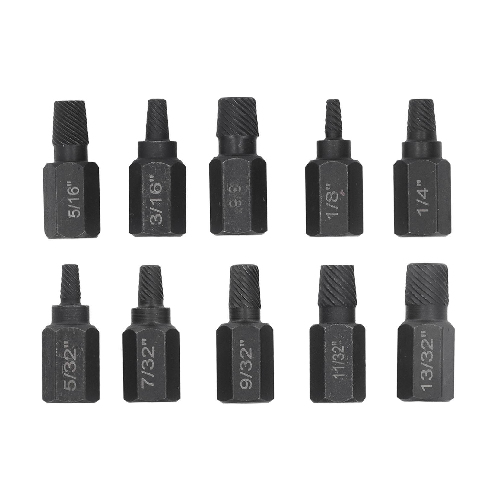 

10Pcs Broken Screw Extractor Set 14 732 316 532 18 1332 38 1132 516 932in Damaged Screw