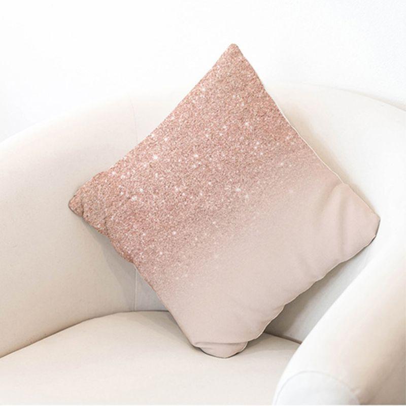 Elegant Rose Gold Geometric Pineapple Glitter Pillow Case For Chic And Trendy Living Spaces