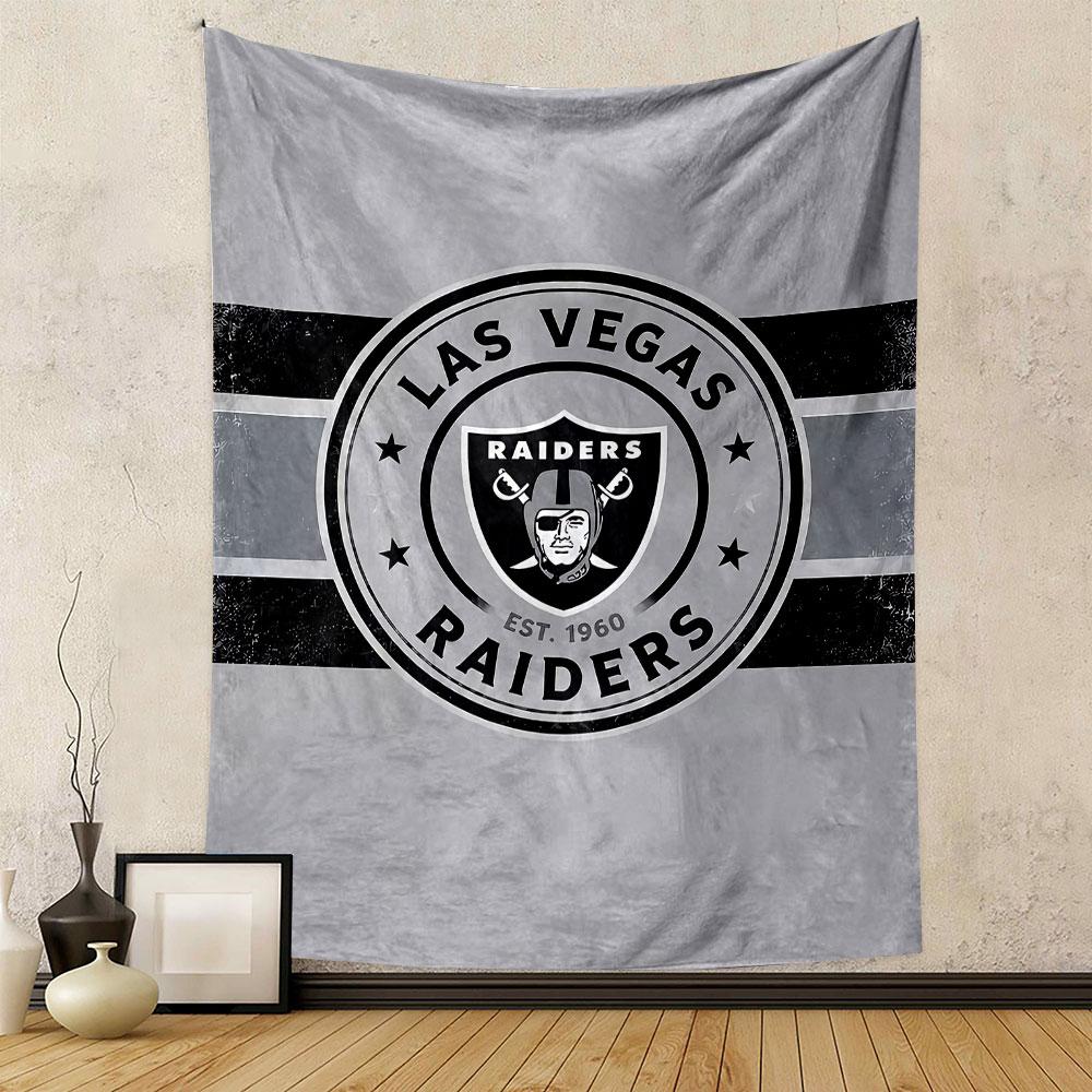 Las Vegas Raiders Tapestry Wall Hanging, NFL Football Logo, Wall Decor for Bedroom Living Room Dorm