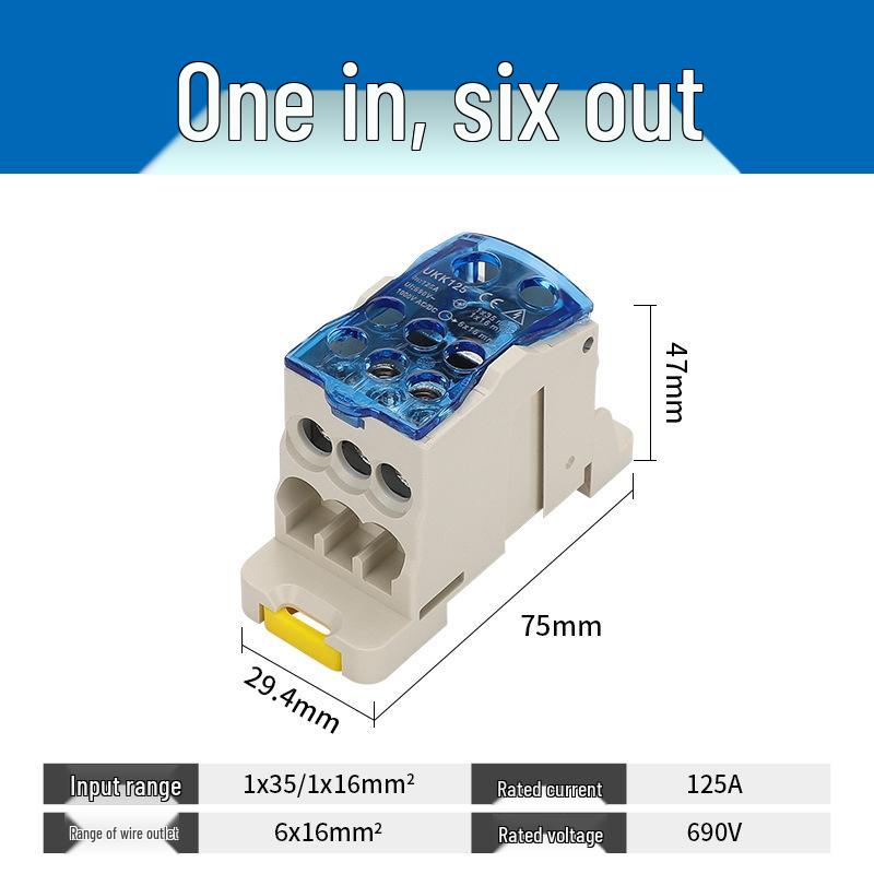 Single-Level DIN Rail Distribution Box, 80A-400A