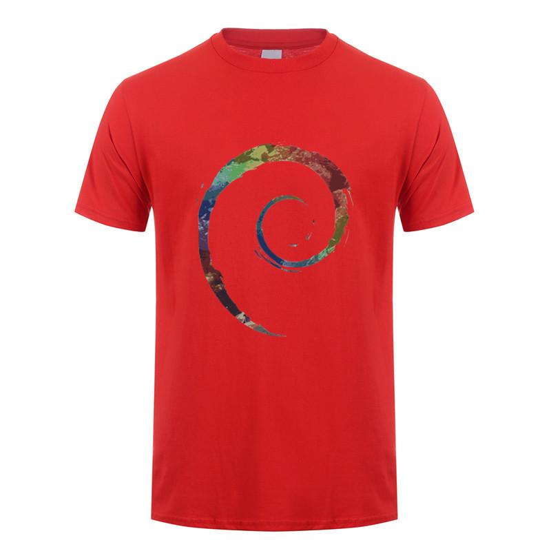 T-shirt Debian Unisex Casual Cotone Manica Corta Estate Sistema Operativo Linux Magliette Unisex Top