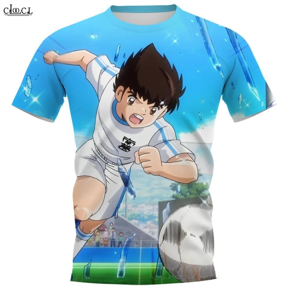 

Чоловіча футболка Captain Tsubasa Футболки 3D-принт Футболка Унісекс Короткий рукав Мода Вуличний одяг Дитячі топи Одяг для дорослих і дітей 160