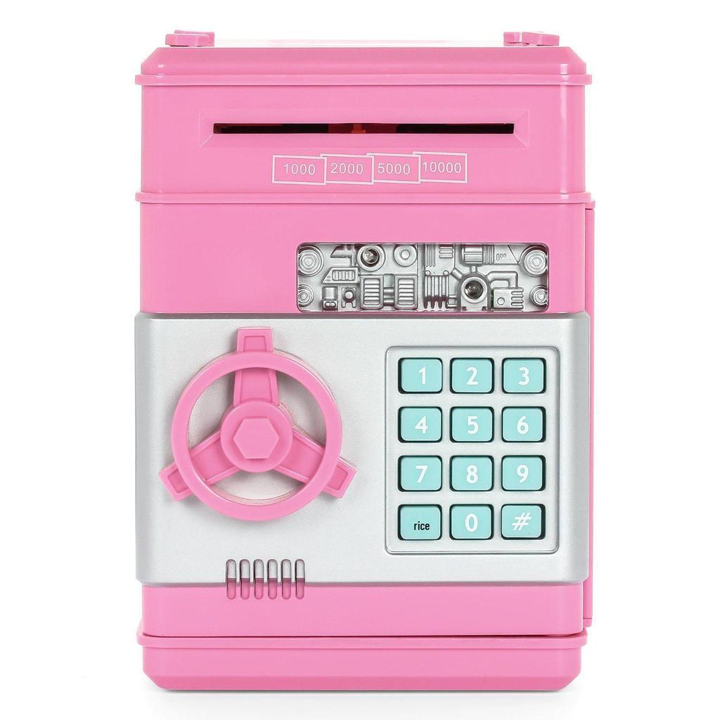 Creative Kids' ATM Piggy Bank with Automatic Money Rolling Feature