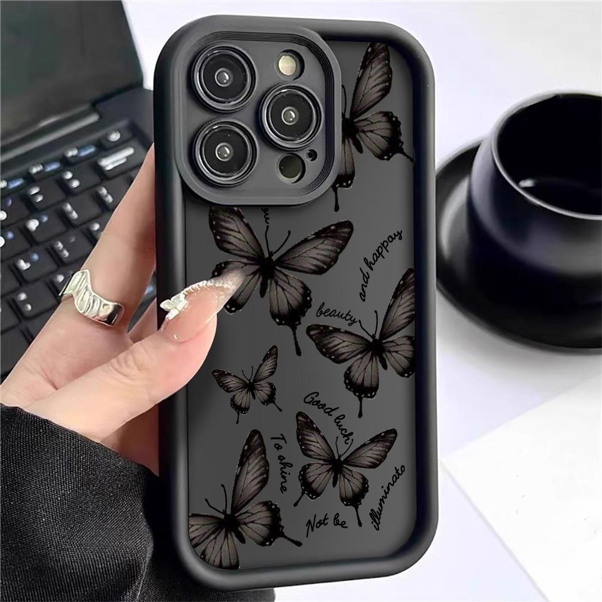 Gold Butterfly Sky iPhone Case (Compatible with iPhone 15/16/17) Galaxy S25 5G