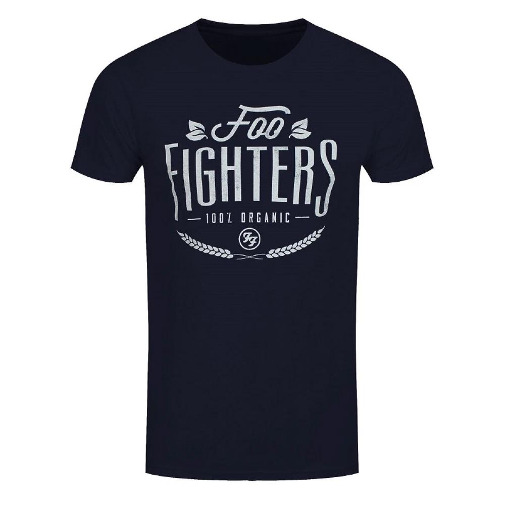 Foo Fighters TShirt 100 Organic Dave Grohl Rock Official New Navy S