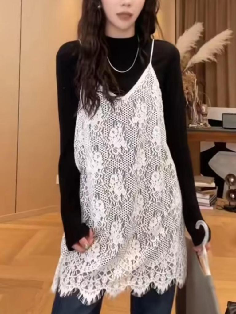 2026 Chic Temperament Lace Camisole Dress - Elegant Casual Versatile Women's Style
