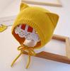 Baby Hat Thin Knitted Wool Ear Protector Hat For Infants And Young Kids Hand Woven Newborn Autumn And Winter Baotou Hat