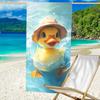 Yellow Duckling Beach Towel, Ultra Absorbent Quick Dry Soft Lightweight Microfiber for Beach Holidays Pool Travel Fun