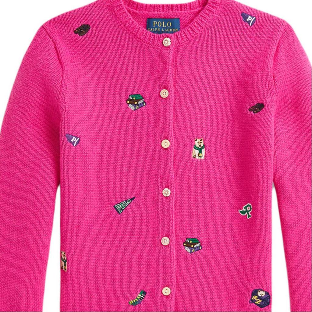 Polo Ralph Lauren Embroidered Wool Blend Cardigan Kids sweaters 313950809-001