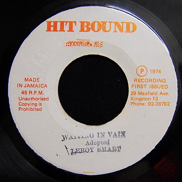 

7-дюймовая пластинка LEROY SMART Waiting In Vain 935 Hit Bound 1977 Ямайка Регги Ска Даб Б/у