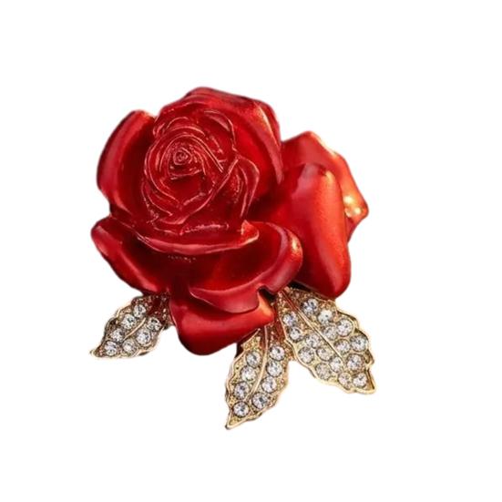 Women Brooch Sparkling Rhinestones Imitation Pearl Flower Shape Lapel Pin Suits Coats Bags Scarves Badge Versatile Accessory