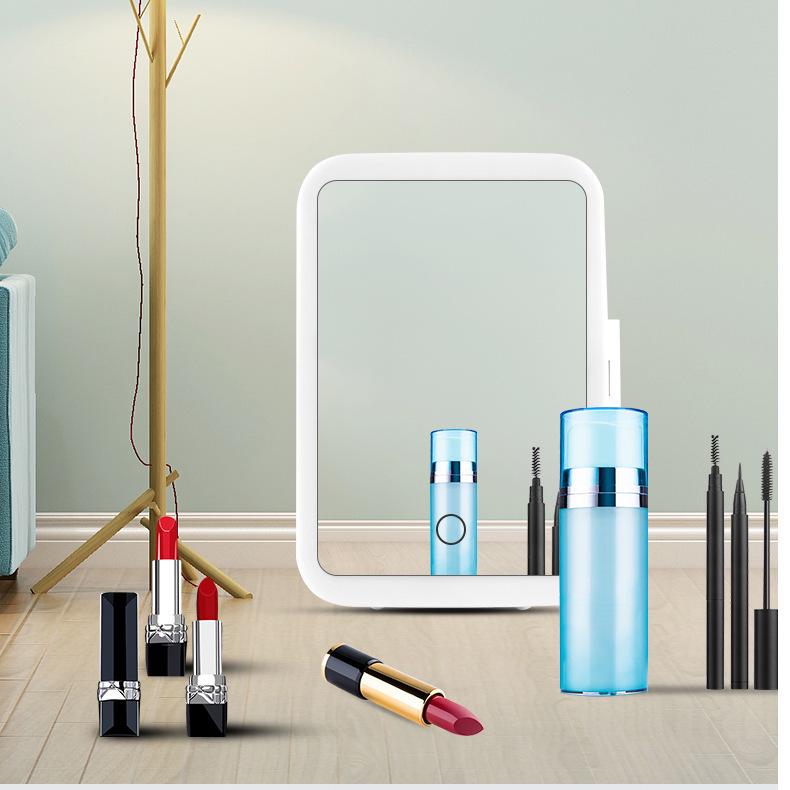 Mini-réfrigérateur 4L à double usage pour voiture et maison - Idéal pour le maquillage, les masques et les cosmétiques