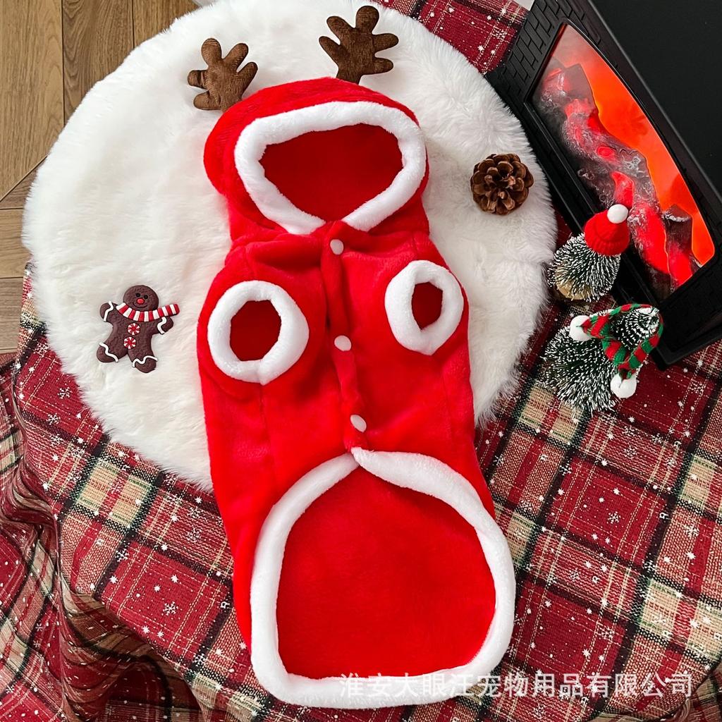Pet Clothes Holiday Clothing Christmas Spot Christmas Tree Santa Elk Flannel Clothing Spot