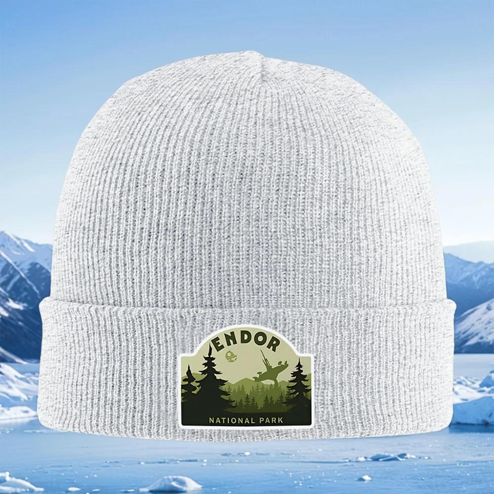 Endor forest adventure emblem design Unisex Women Unisex Knitted Hat Beanie Pullover Cap Winter Thermal Warm Christmas Outdoor