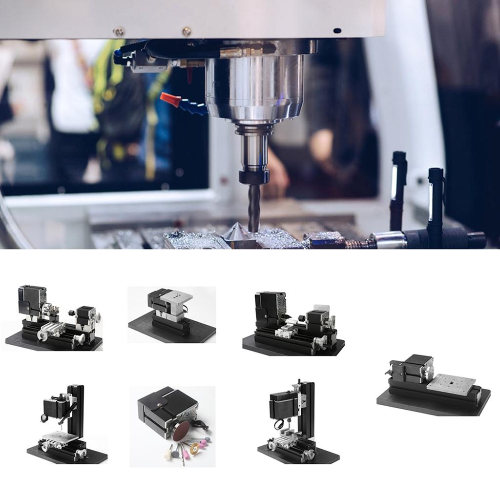 6 In 1 Mini Lathe All Metal Combining Machine Tool TZ6000M High Power 60W