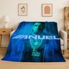 Rapper Free Anuel AA Hip Hop Flannel Blanket Soft Warm Throw Blanket for Bedroom Living Room Bed Travel Camping Picnic Gift