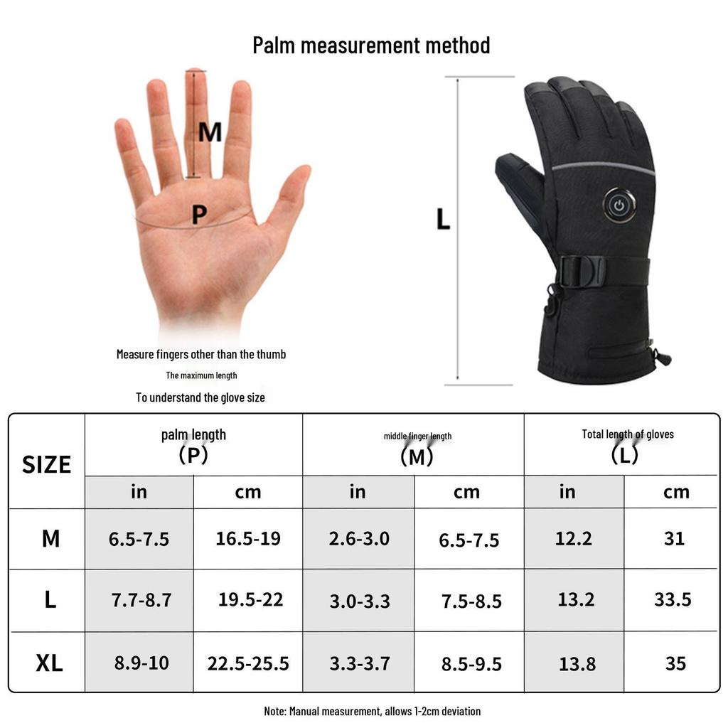Electric Heated Cycling Gloves - Winter Touchscreen Gloves with Temperature Control for Outdoor Work