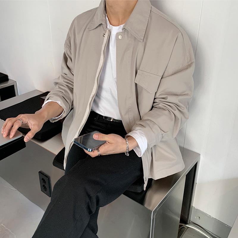 

Весенние и осенние рабочие куртки для мужчин, модные топы в корейском стиле, свободные пальто и одежда на день рождения для мужчин 2XL