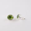 Peridot Edelstein 925 Sterlingsilber Geschenk Schmuck Handgefertigte Ohrstecker 0,5" EE-178-8